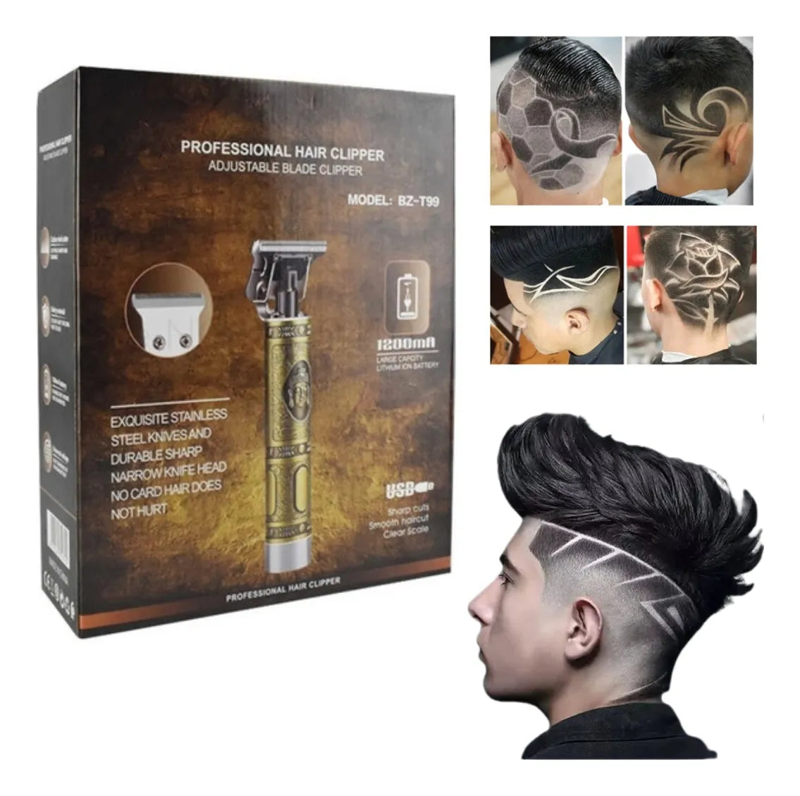 Maquina De Afeitar Cortador Pelo Recarga