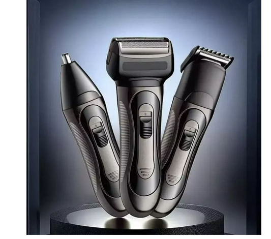 Kit Maquina De Afeitar 3 En 1 (Negro)